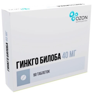 Купить: Гинкго Билоба 40 мг 90 шт таблетки покрытые пленочной оболочкой