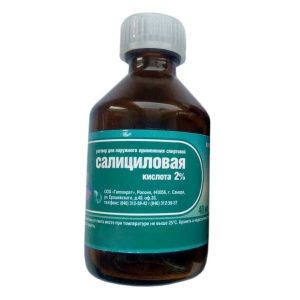 Купить: Салициловая кислота 2 % 40 мл спиртовой раствор для наружного применения