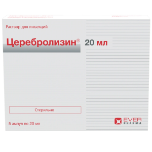 Купить: Церебролизин 20 мл 5 шт раствор для инъекций ампулы
