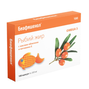 Купить: Биафишенол рыбий жир с маслом облепихи 100 шт капсулы