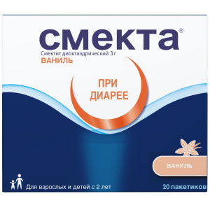 Купить: Смекта 3 г 20 шт порошок для приготовления суспензии для приема внутрь ваниль