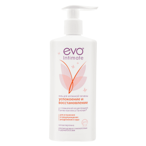 Купить: Evo Intimate Успокоение и восстановление 250 мл гель для интимной гигиены с актив-комплексом Пантелакт