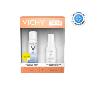 Купить: Vichy Capital Soleil SPF 50+ 40 мл набор UV-AGE флюид + 50 мл вода термальная