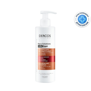 Купить: Vichy Dercos Kera-Solutions 250 мл шампунь с комплексом Про-Кератин реконструирующий поверхность волоса для ослабленных и поврежденных волос