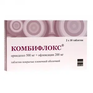 Купить Комбифлокс 500 мг + 200 мг 20 шт таблетки