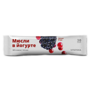 Купить: Витатека 30 г батончик-мюсли в йогуртовой глазури лесная смесь