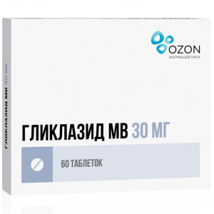 Купить: Гликлазид-МВ 30 мг 60 шт таблетки с модифицированным высвобождением