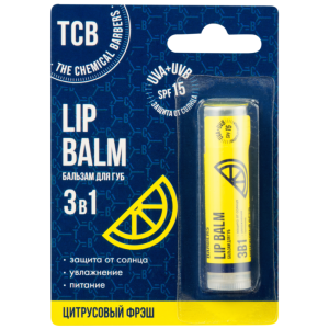 Купить: The Chemical Barbers 5 г бальзам для губ 3 в 1 цитрусовый фрэш