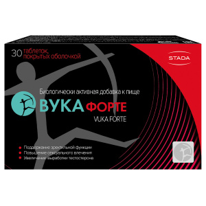 Купить: Вука Форте 30 шт таблетки покрытые пленочной оболочкой массой 1100 мг