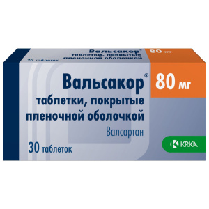 Купить: Вальсакор 80 мг 30 шт таблетки покрытые пленочной оболочкой