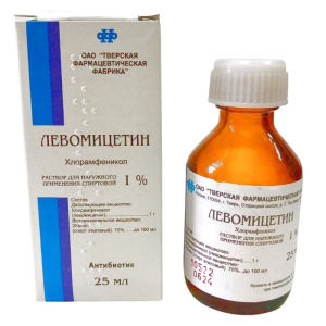 Купить: Левомицетин 1% 25 мл раствор для наружного применения спиртовой флакон