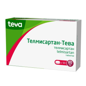 Купить: Телмисартан-Тева 80 мг 90 шт таблетки