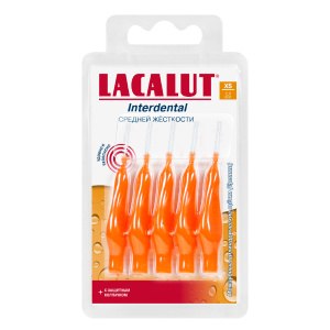 Купить: Lacalut Interdental 5 шт ёршики цилиндрические размер XS 0,8 мм