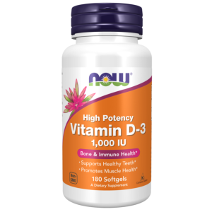 Купить: Now Foods Vitamin D3 Витамин Д3 высокоактивный 1000 МЕ 180 шт капсулы