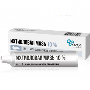 Купить: Ихтиоловая мазь 10% 25 г для наружного применения