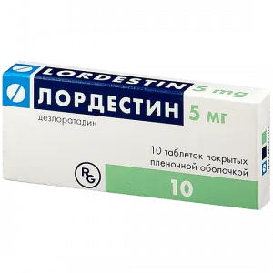 Купить Лордестин 5 мг 10 шт таблетки покрытые пленочной оболочкой