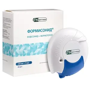 Купить Формисонид 320 мкг + 9 мкг 60 доз порошок для ингаляций дозированный блистер в ингаляторе