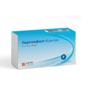 Купить Тадалафил-Ксантис 20 мг 8 шт таблетки покрытые пленочной оболочкой