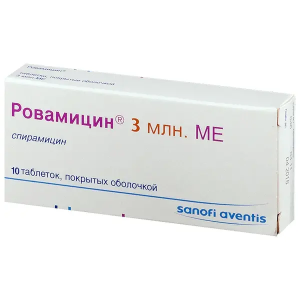 Купить: Ровамицин 3 млн МЕ 10 шт таблетки покрытые оболочкой
