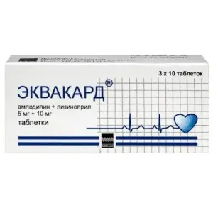 Купить Эквакард 5 мг + 10 мг 30 шт таблетки