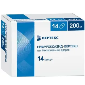 Купить Нифуроксазид 200 мг 14 шт капсулы