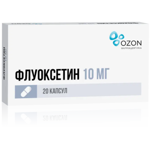 Купить: Флуоксетин 10 мг 20 шт капсулы