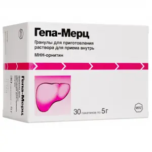 Купить Гепа-Мерц 3 г 30 шт гранулы для приготовления раствора для приема внутрь
