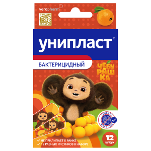 Купить: Унипласт Чебурашка 1,9 см х 7,2 см 12 шт лейкопластырь бактерицидный набор
