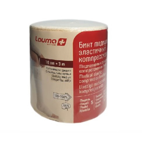 Купить: Лаума СР бинт 10 см × 3 м эластичный медицинский с застёжкой