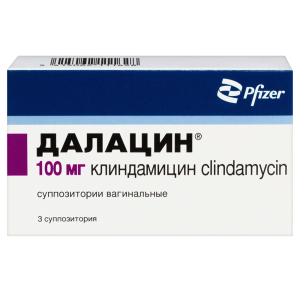 Купить: Далацин 100 мг 3 шт суппозитории вагинальные