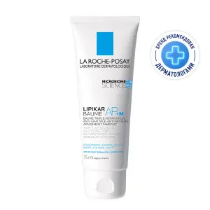 Купить La Roche-Posay Lipikar AP+M 75 мл бальзам липидовосполняющий увлажняющий  для лица и тела для детей и взрослых с маслом ши