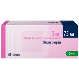 Купить: Зилт 75 мг 28 шт таблетки покрытые пленочной оболочкой