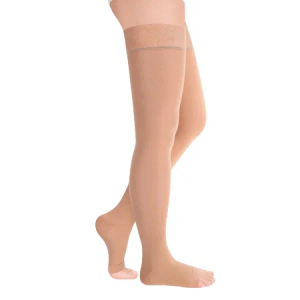 Купить: Крейт Luomma Idealista KR-393W чулки 2 класс компрессии открытый носок широкое бедро размер XL карамель