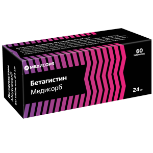 Купить: Бетагистин Медисорб 24 мг 60 шт таблетки