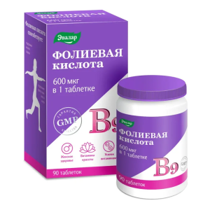 Купить: Эвалар Фолиевая кислота с витаминами В12 и В6 90 шт таблетки