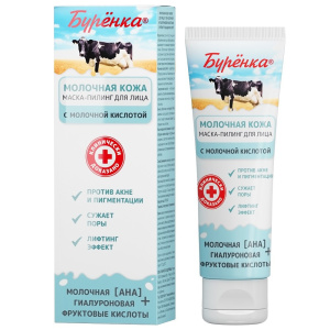 Купить: Лошадиная сила Буренка 100 мл маска-пилинг молочная для лица с молочной и гиалуроновой кислотами