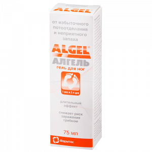 Купить: Алгель 75 мл гель для ног от повышенной потливости и неприятного запаха