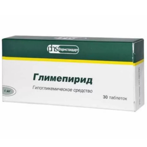 Купить: Глимепирид 4 мг 30 шт таблетки