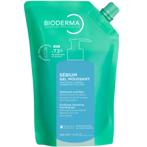 Купить: Bioderma Sebium 400 мл гель очищающий для комбинированной жирной и проблемной кожи лица и тела сменный блок