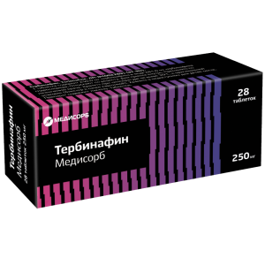 Купить: Тербинафин Медисорб 250 мг 28 шт таблетки