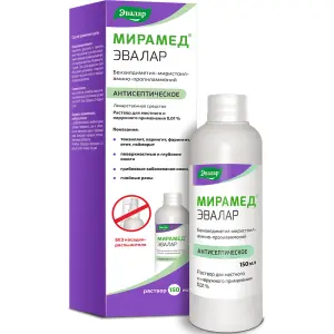 Купить Мирамед Эвалар 0,01 % 150 мл раствор для наружного и местного применения без насадки