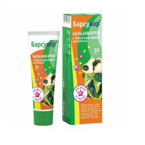 Купить: Барсукор 30 мл крем-бальзам массажный детский с барсучим жиром