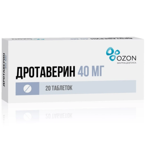 Купить: Дротаверин 40 мг 20 шт таблетки
