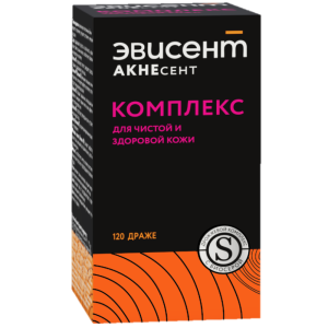 Купить: Эвисент Акнесент 750 мг 120 шт драже для чистой и здоровой кожи