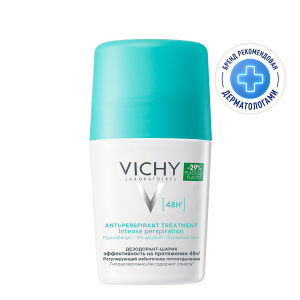 Купить: Vichy 50 мл дезодорант-антиперспирант шариковый регулирующий избыточное потоотделение 48 ч