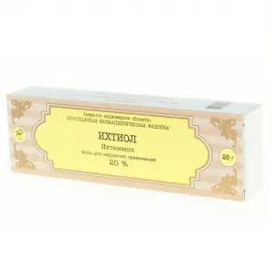 Купить Ихтиоловая мазь 20% 25 г для наружного применения