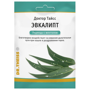 Купить: Доктор Тайсс 50 г леденцы от кашля эвкалипт с ментолом