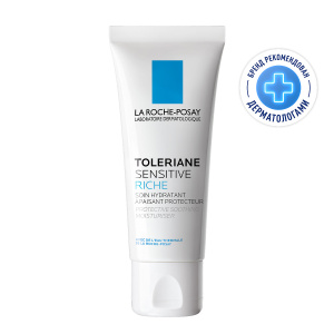 Купить: La Roche-Posay Toleriane Sensitive Riche40 мл крем-уход увлажняющий питательный  для сухой чувствительной кожи лица с пребиотической формулой