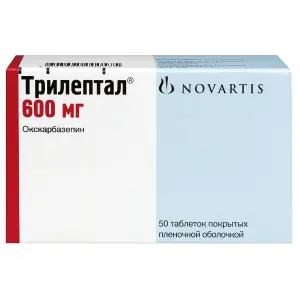 Купить Трилептал 600 мг 50 шт таблетки покрытые пленочной оболочкой