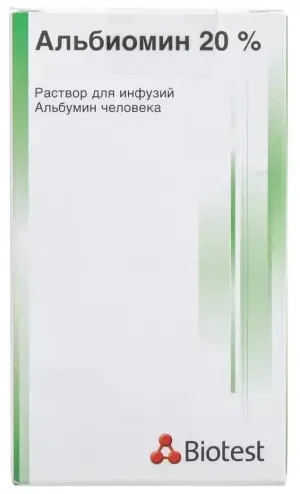 Купить Альбиомин 20% 100 мл раствор для инфузий фл